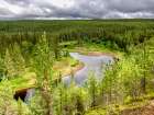 Finland, Kuusamo, Oulanka National Park. Oulanka river. Art Print